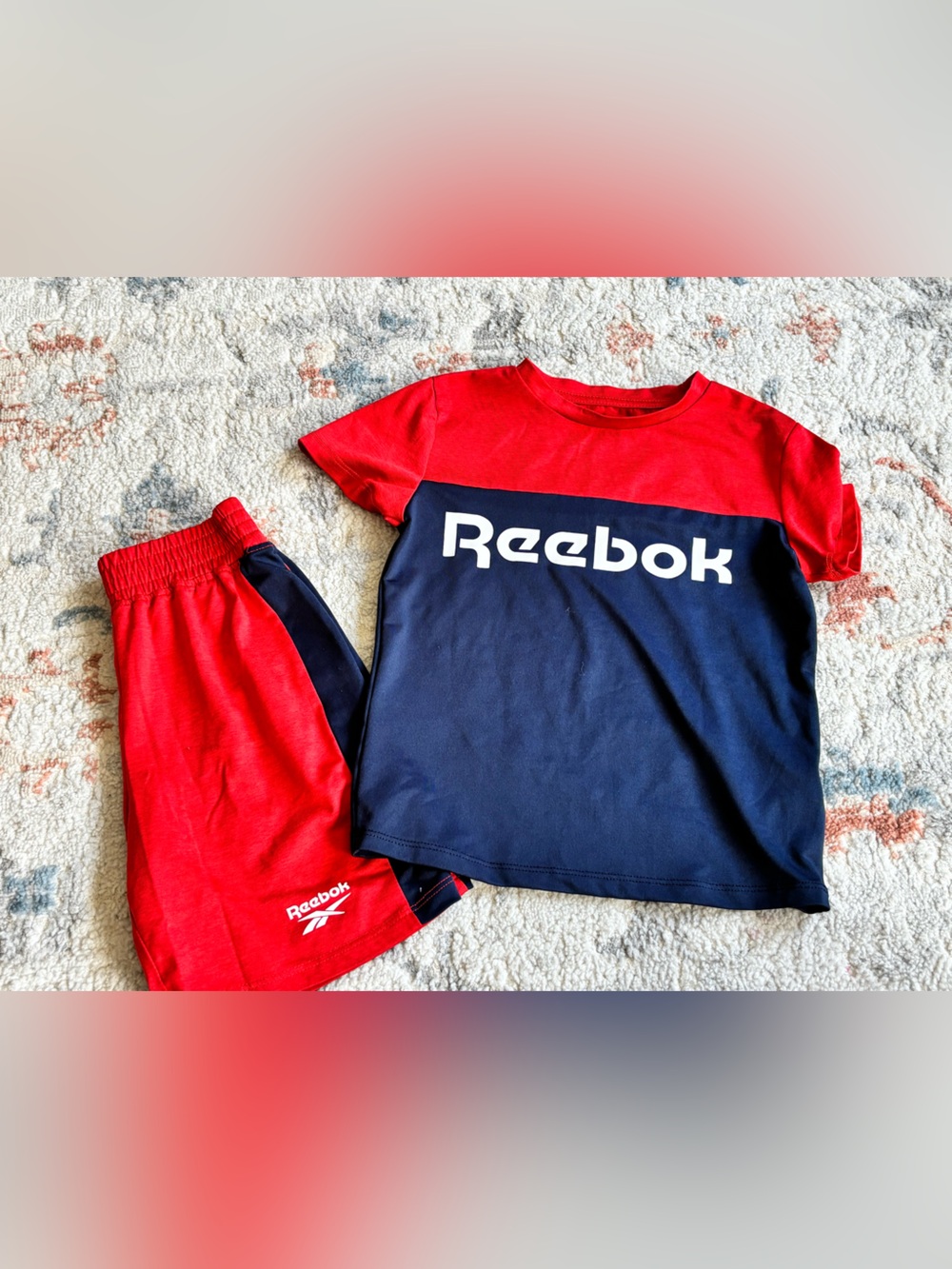 Reebok Toddler Boys 2-Piece T-Shirt & Shorts Athletic Set, Red & Blue